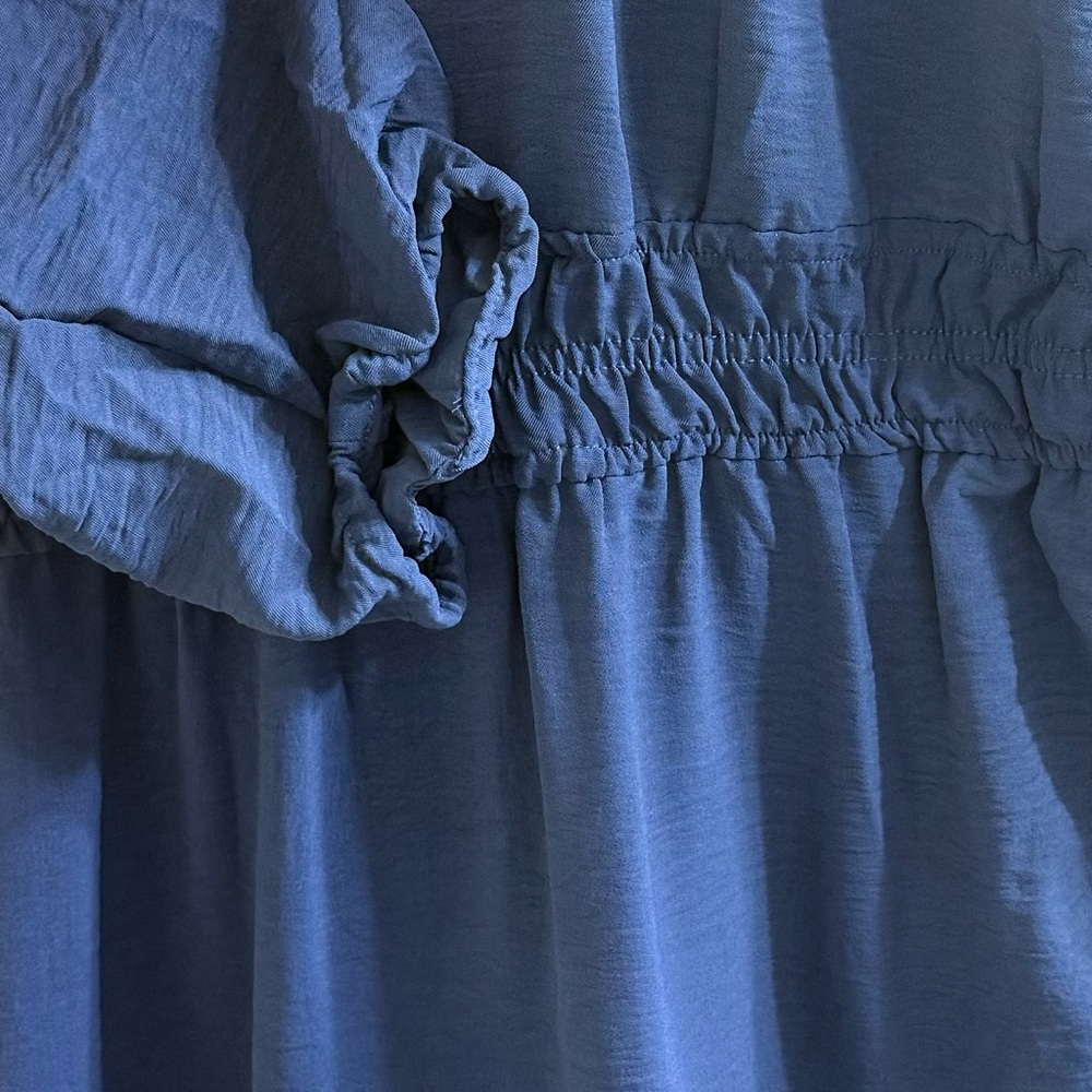 Lucky Brand | Smocked Tiered Midi Bohemian Dress “Insignia Blue"  Size S - NWT - Picture 8 of 11